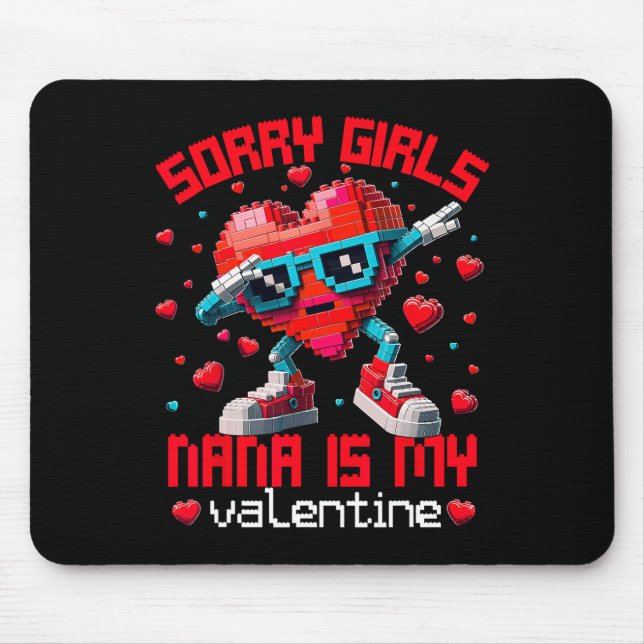 Dabbing Heart Sorry Girls Nana Valentine Building  Mouse Pad (Front)