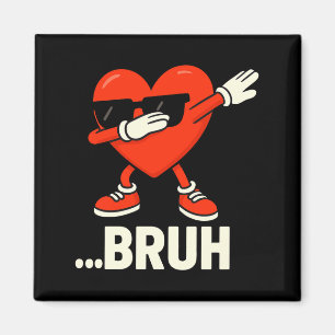 Dabbing Heart Sungles ...bruh Meme Funny Valentine Magnet
