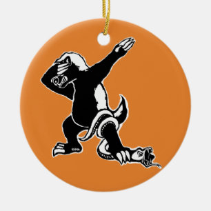 Dabbing Honey badger Ceramic Ornament