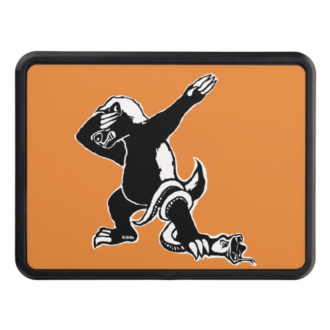 Dabbing Honey badger Trailer Hitch Cover (Front)