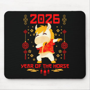 Dabbing Horse Chinese New Year Of The Horse2026 Mouse Pad