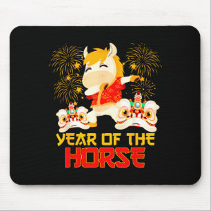 Dabbing Horse Chinese New Year Of The Horse2026 Mouse Pad
