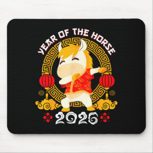 Dabbing Horse Chinese New Year Of The Horse2026 Mouse Pad
