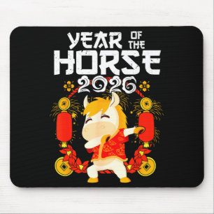 Dabbing Horse Chinese New Year Of The Horse2026 Mouse Pad