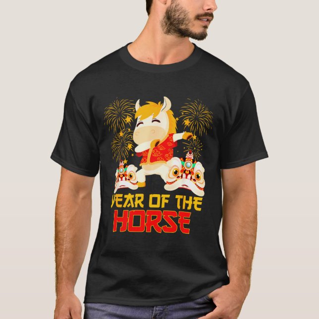 Dabbing Horse Chinese New Year Of The Horse2026  T-Shirt (Front)