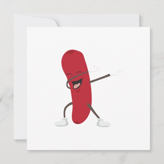 Dabbing Hotdog Funny - Gift Idea Invitation (Front)