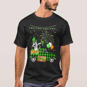 Dabbing Husky Dog Shamrock St Patrick's Day T-Shirt