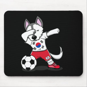 Dabbing Husky South Korea Footll Fans Korean Socce Mouse Pad