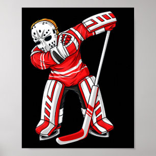 Dabbing Ice Hockey Player Fun Boys Girls Kids Dab  Poster