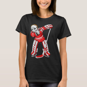 Dabbing Ice Hockey Player Fun Boys Girls Kids Dab T-Shirt