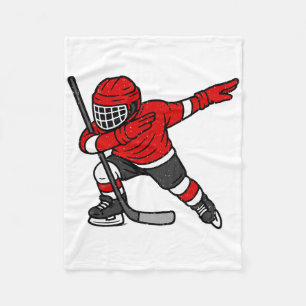 Dabbing Ice Hockey Player Sports Athlete Dab Dance Fleece Blanket