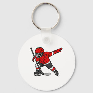 Dabbing Ice Hockey Player Sports Athlete Dab Dance Keychain