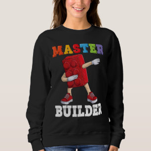 dabbing Kids Master Builder funny Building Blocks  Sweatshirt