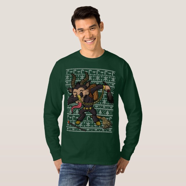 Dabbing Krampus Ugly Christmas Sweater (Front Full)