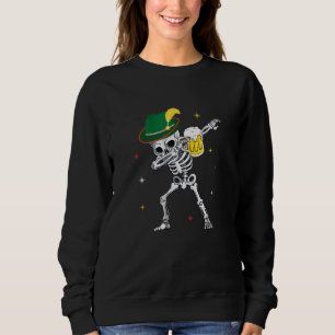 Dabbing Lederhosen Skeleton With Beer Mug Oktober Sweatshirt