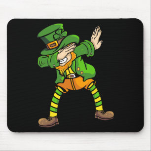 Dabbing Leprechaun Design St Patricks Day Dabbing Mouse Pad
