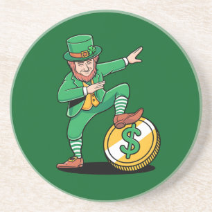 Dabbing Leprechaun Funny St Patrick's Day Coaster
