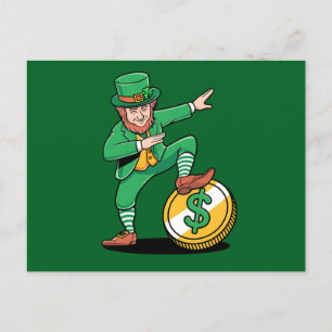 Dabbing Leprechaun Funny St Patrick's Day Invitation Postcard