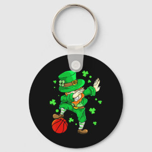 Dabbing Leprechaun St Patricks Day Boys Men Basket Keychain