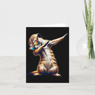 Dabbing Meerkat Dancing Dab Surikate Card