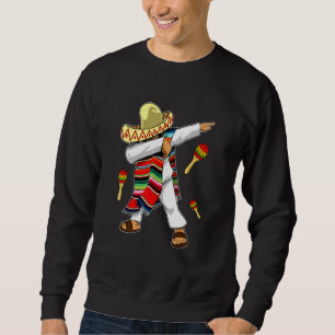 Dabbing Mexican Poncho Cinco De Mayo Boys Men Sweatshirt