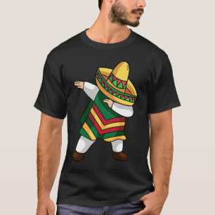 Dabbing Mexican Poncho Cinco De Mayo Costume T-Shirt