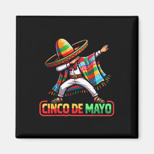 Dabbing Mexican Poncho Cinco De Mayo Fiesta 1 Magnet