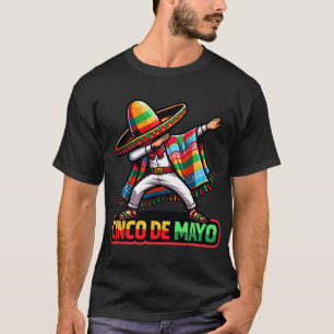 Dabbing Mexican Poncho Cinco De Mayo Fiesta 2  T-Shirt