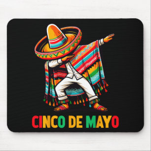 Dabbing Mexican Poncho Cinco De Mayo Fiesta 5  Mouse Pad