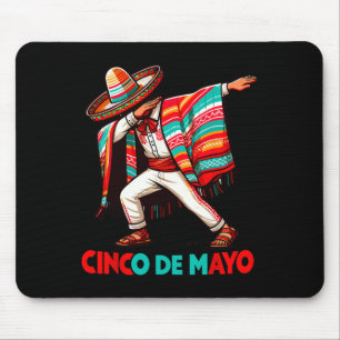 Dabbing Mexican Poncho Cinco De Mayo Fiesta Mouse Pad