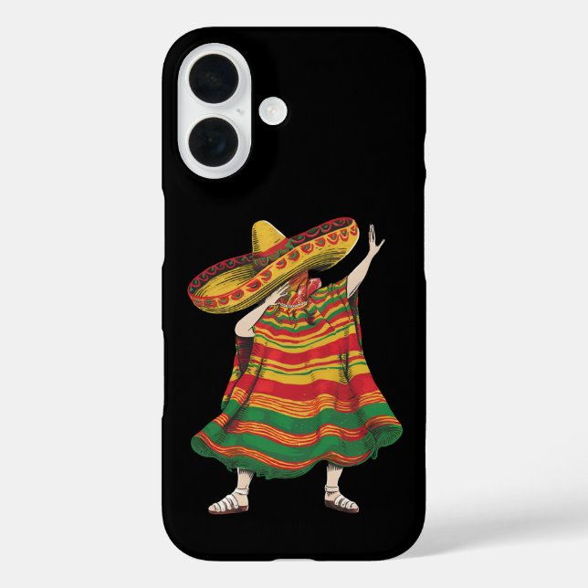 Dabbing Mexican Poncho Cinco De Mayo Fiesta Party Case-Mate iPhone Case (Back)