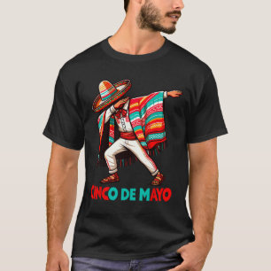 Dabbing Mexican Poncho Cinco De Mayo Fiesta  T-Shirt