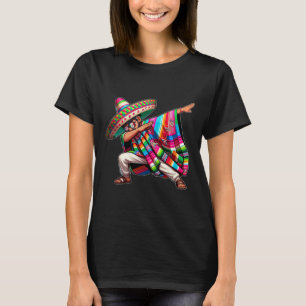 Dabbing Mexican Poncho Cinco De Mayo Men Sombrero T-Shirt
