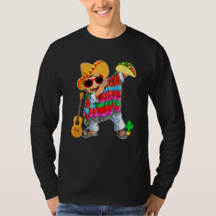 Dabbing Mexican Poncho Cinco De Mayo Men Sombrero T-Shirt