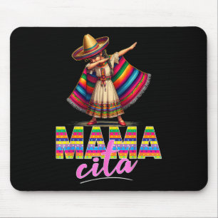 Dabbing Mexican Poncho Sombrero Cinco De Mayo Mama Mouse Pad