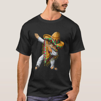 Dabbing Mexican Poncho Sombrero Dab Cinco De Mayo T-Shirt