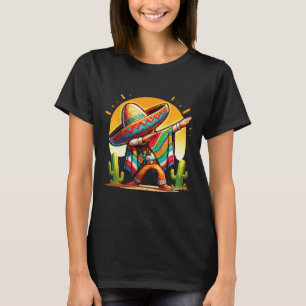 Dabbing Mexican Poncho Sombrero Dab Dance Cinco De T-Shirt