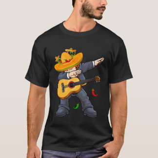 Dabbing Mexico Mariachi & Guitar Cinco De Mayo Boy T-Shirt