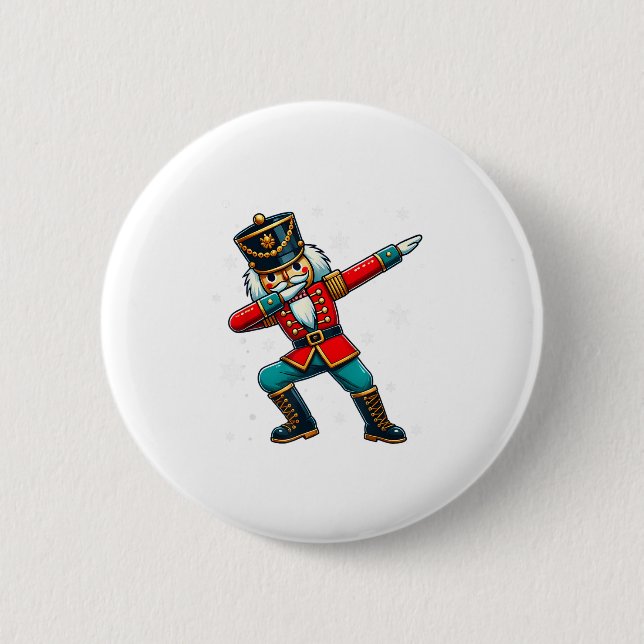 Dabbing Nutcracker Christmas Costume Matching Fami 2 Inch Round Button (Front)