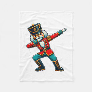 Dabbing Nutcracker Christmas Costume Matching Fami Fleece Blanket