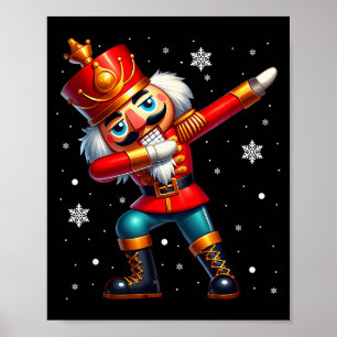 Dabbing Nutcracker Christmas Costume Matching Fami Poster