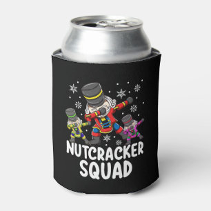Dabbing Nutcracker Cousin Squad Funny Matching Can Cooler