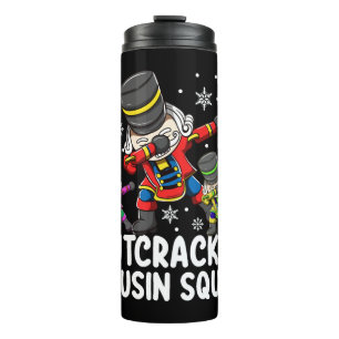 Dabbing Nutcracker Cousin Squad Funny Matching  Thermal Tumbler