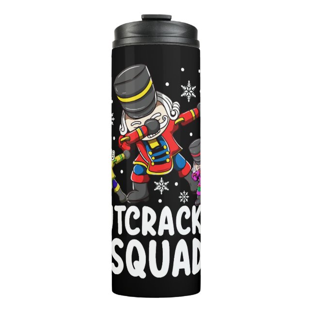 Dabbing Nutcracker Cousin Squad Funny Matching Thermal Tumbler (Front)