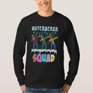Dabbing Nutcracker Squad Christmas Funny Ballet Pj T-Shirt