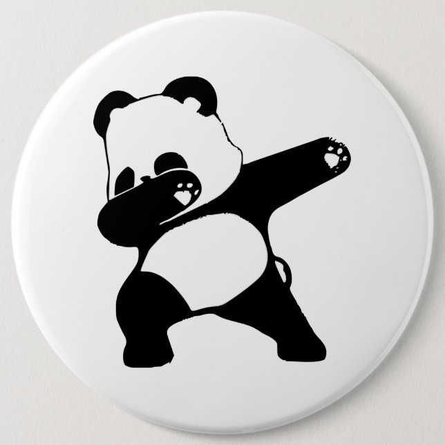 Dabbing Panda  6 Inch Round Button (Front)