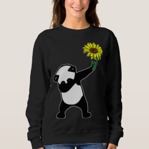 Dabbing Panda Bear Sunflower Autism Awareness Sweatshirt