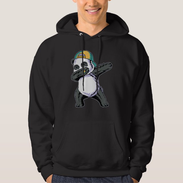 Dabbing Panda - Funny Cute Animal Giant Panda Bear Hoodie (Front)