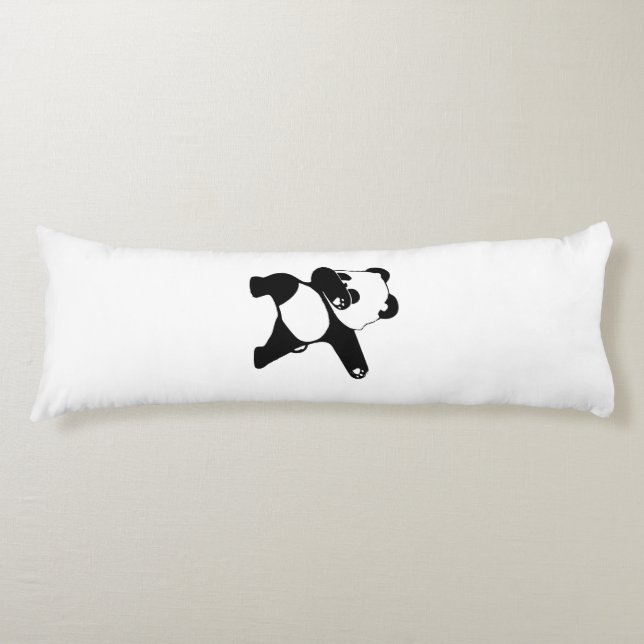 Dabbing Panda, Funny Panda dab dance Body Pillow (Front)