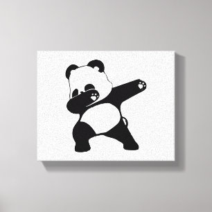 Dabbing Panda, Funny Panda dab dance Canvas Print